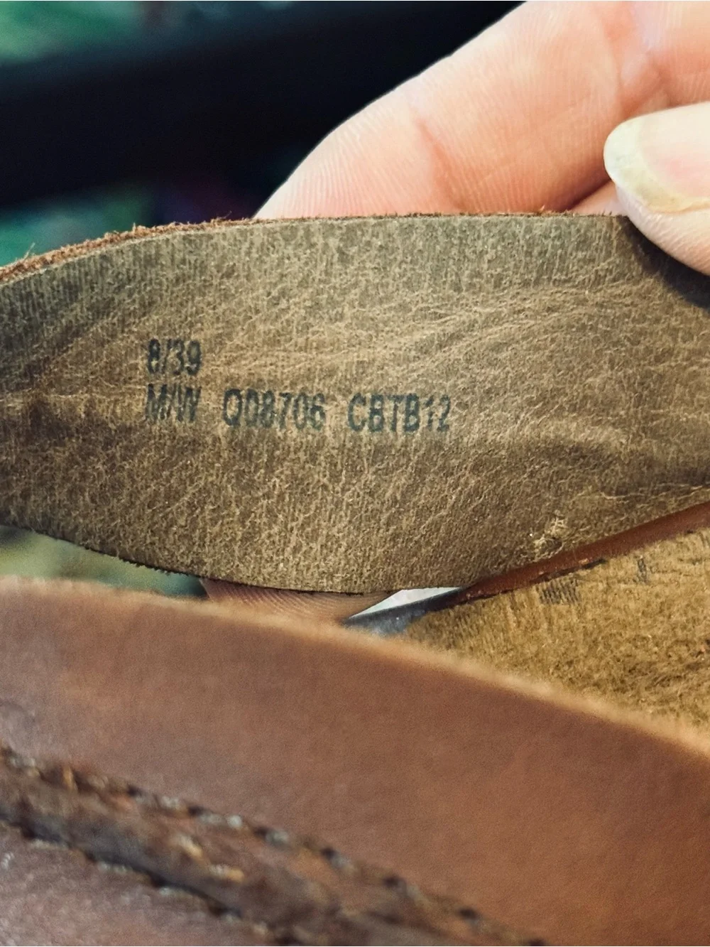 Korks Brown Leather Flip flops size 8